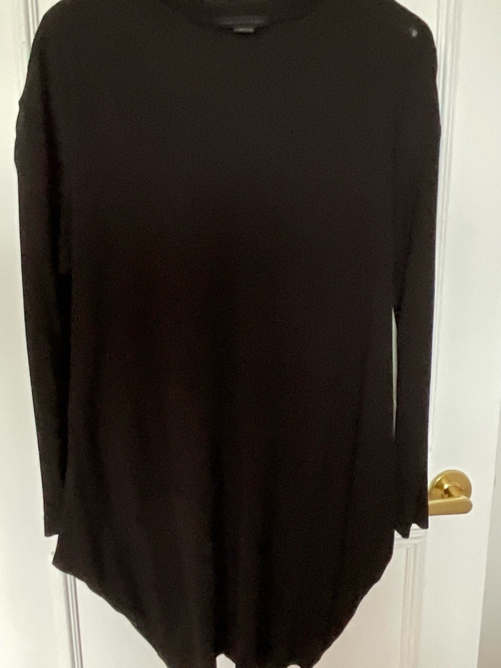 Marie Saint-Pierre Black Long Sleeve Tunic Dress -